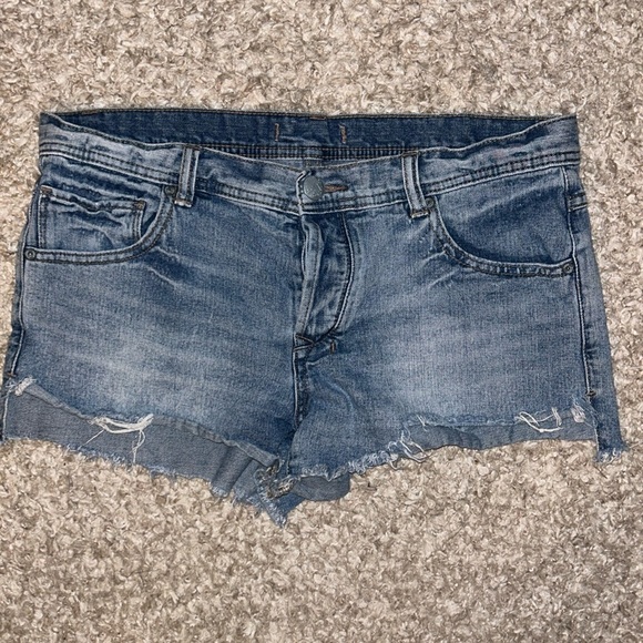Free People Denim Cut Off Jean Shorts - Picture 2 of 4
